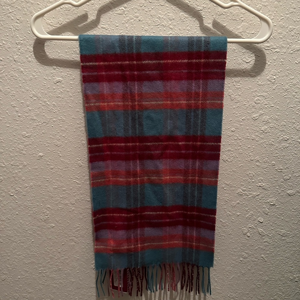 100% Cashmere Plaid Multicolor Scarf